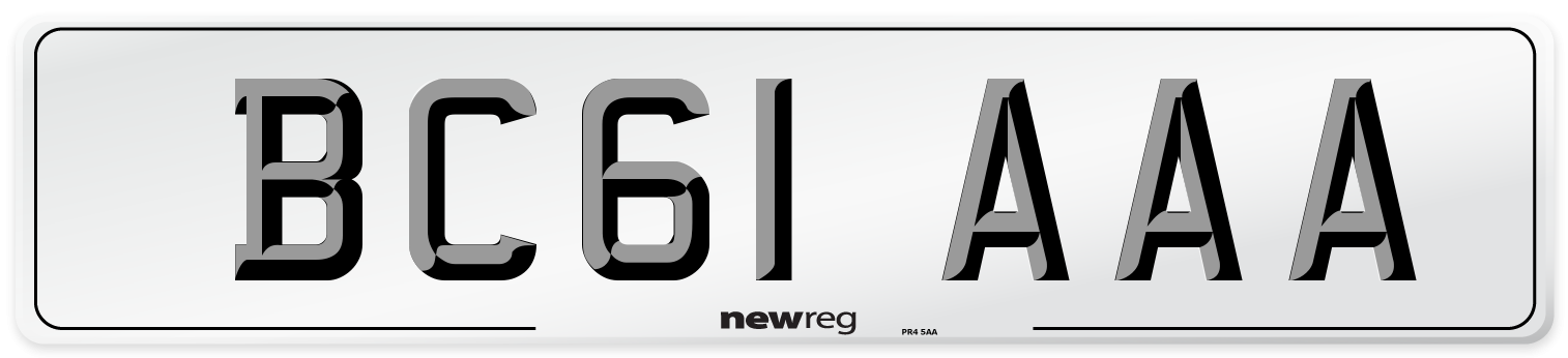 BC61 AAA Number Plate from New Reg